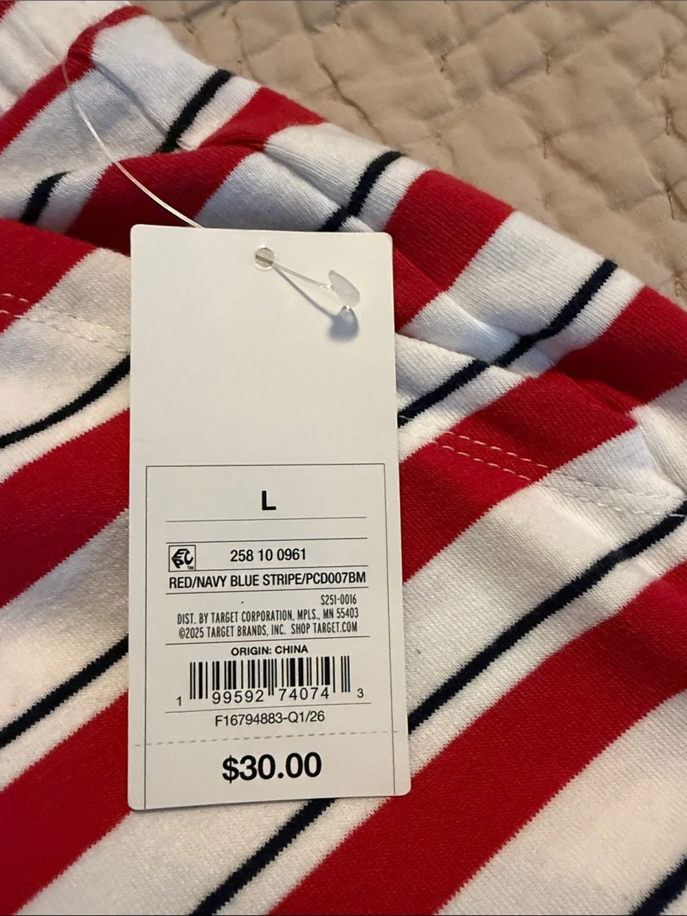 Parke for Target Red and White Striped High Waist Women’s Shorts